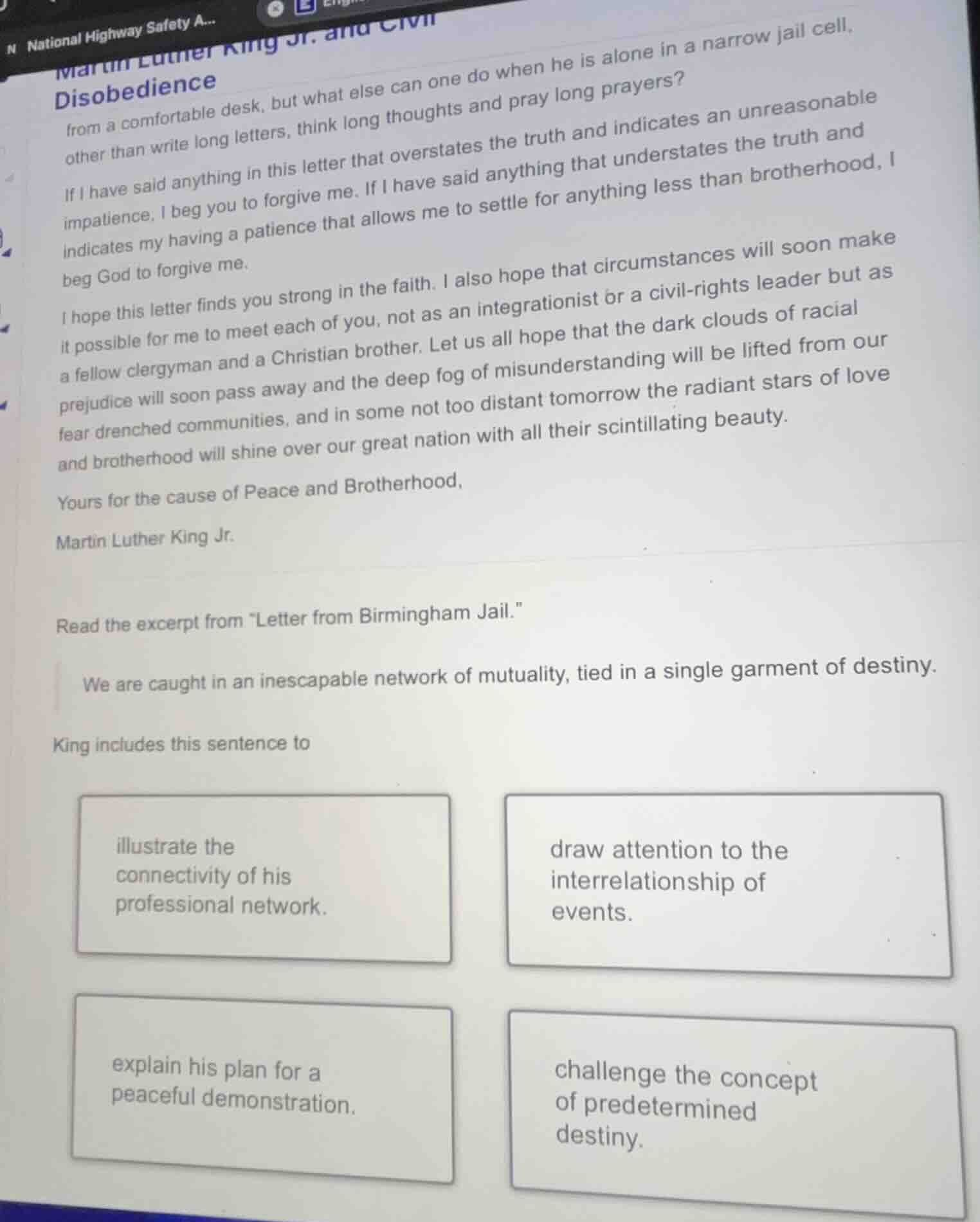 disobedience from a comfortable desk, but what else can one do when he …