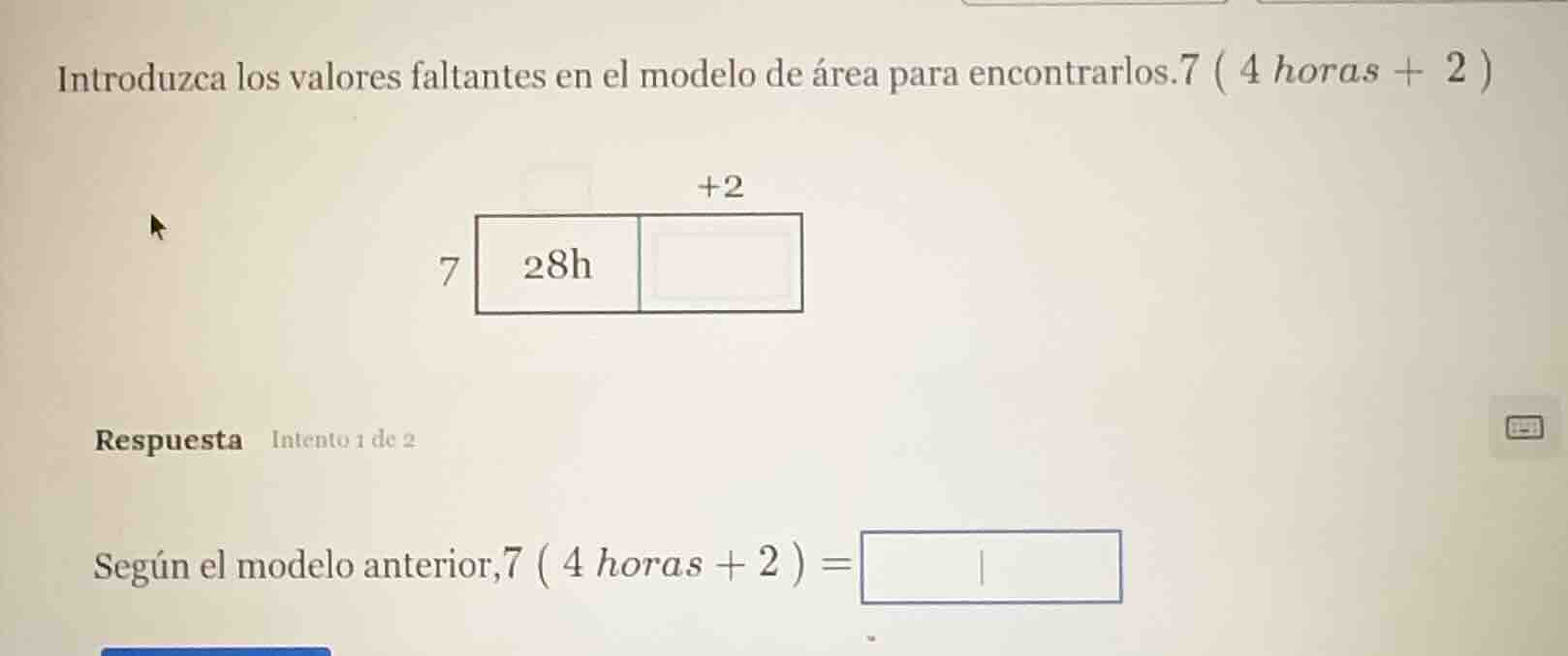 introduzca los valores faltantes en el modelo de área para encontrarlos…