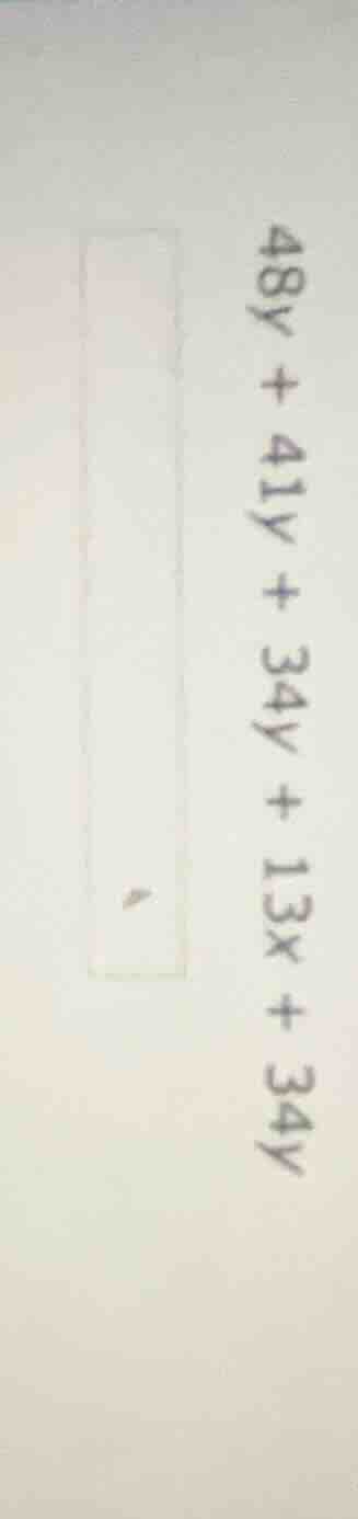 48y + 41y + 34y + 13x + 34y
