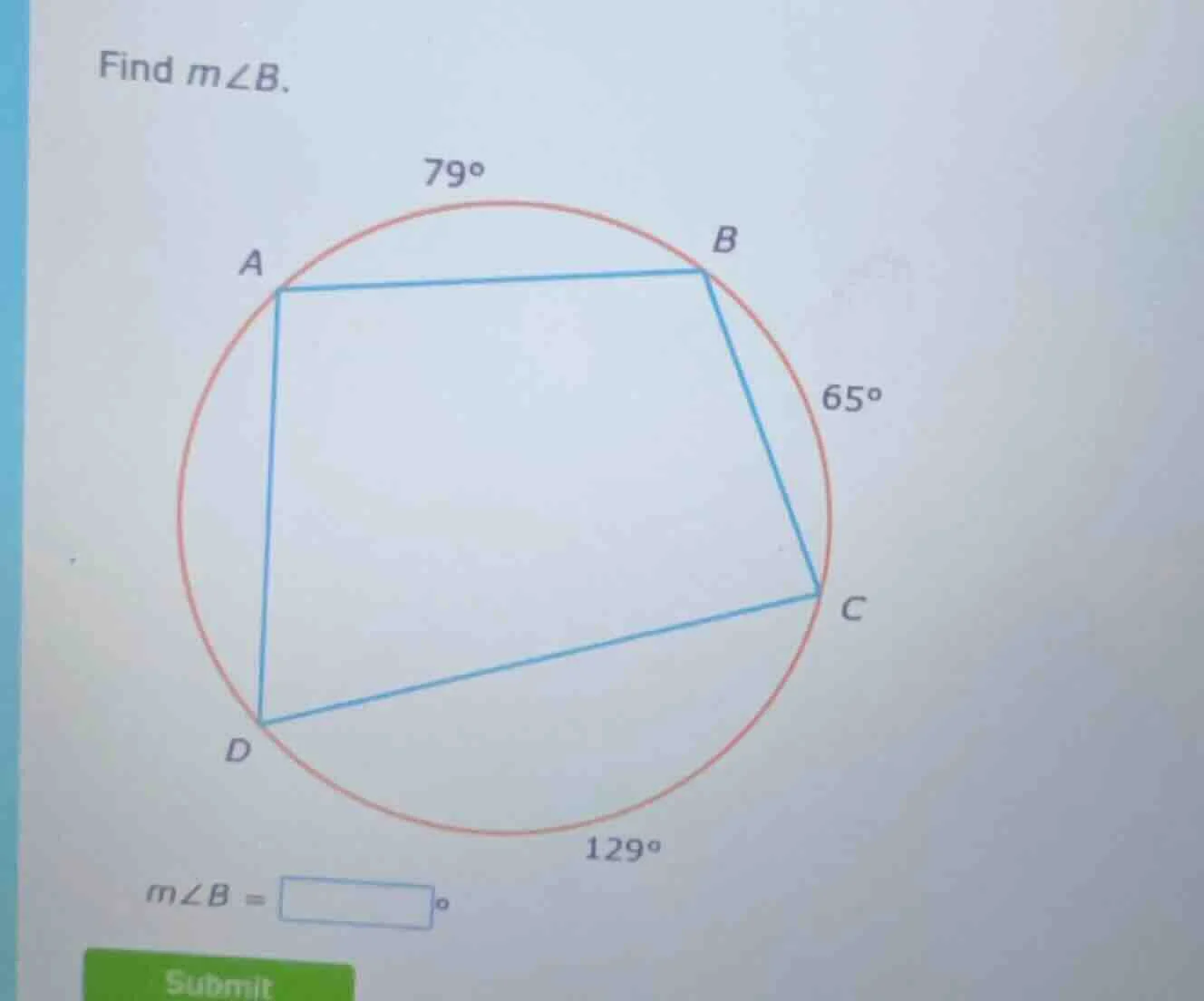 find ( mangle b ). ( mangle b = square^circ )