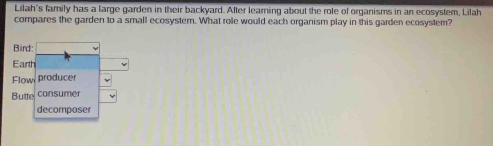 lilahs family has a large garden in their backyard. after learning abou…