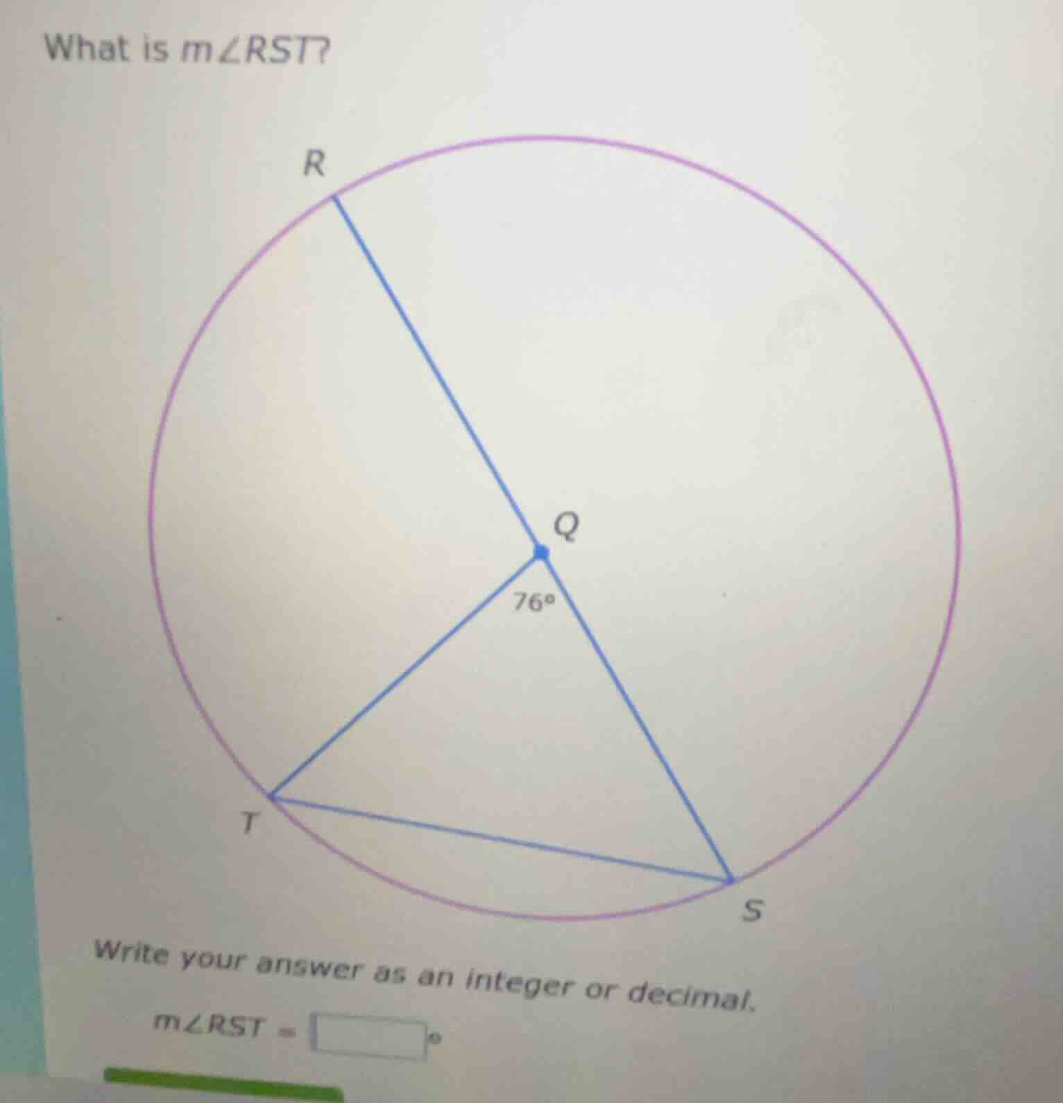 what is ( mangle rst )? write your answer as an integer or decimal. ( m…