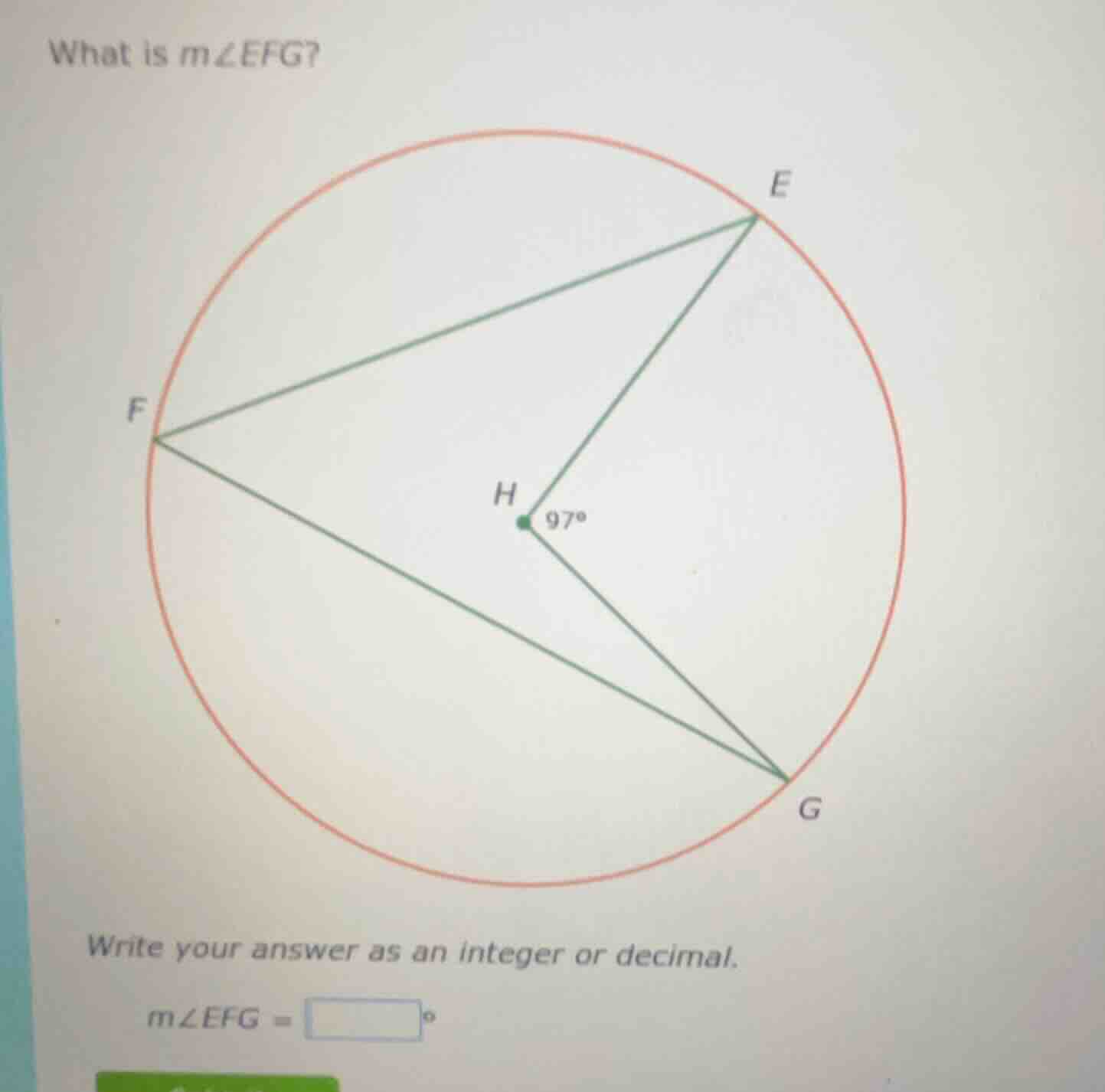 what is ( mangle efg )? write your answer as an integer or decimal. ( m…