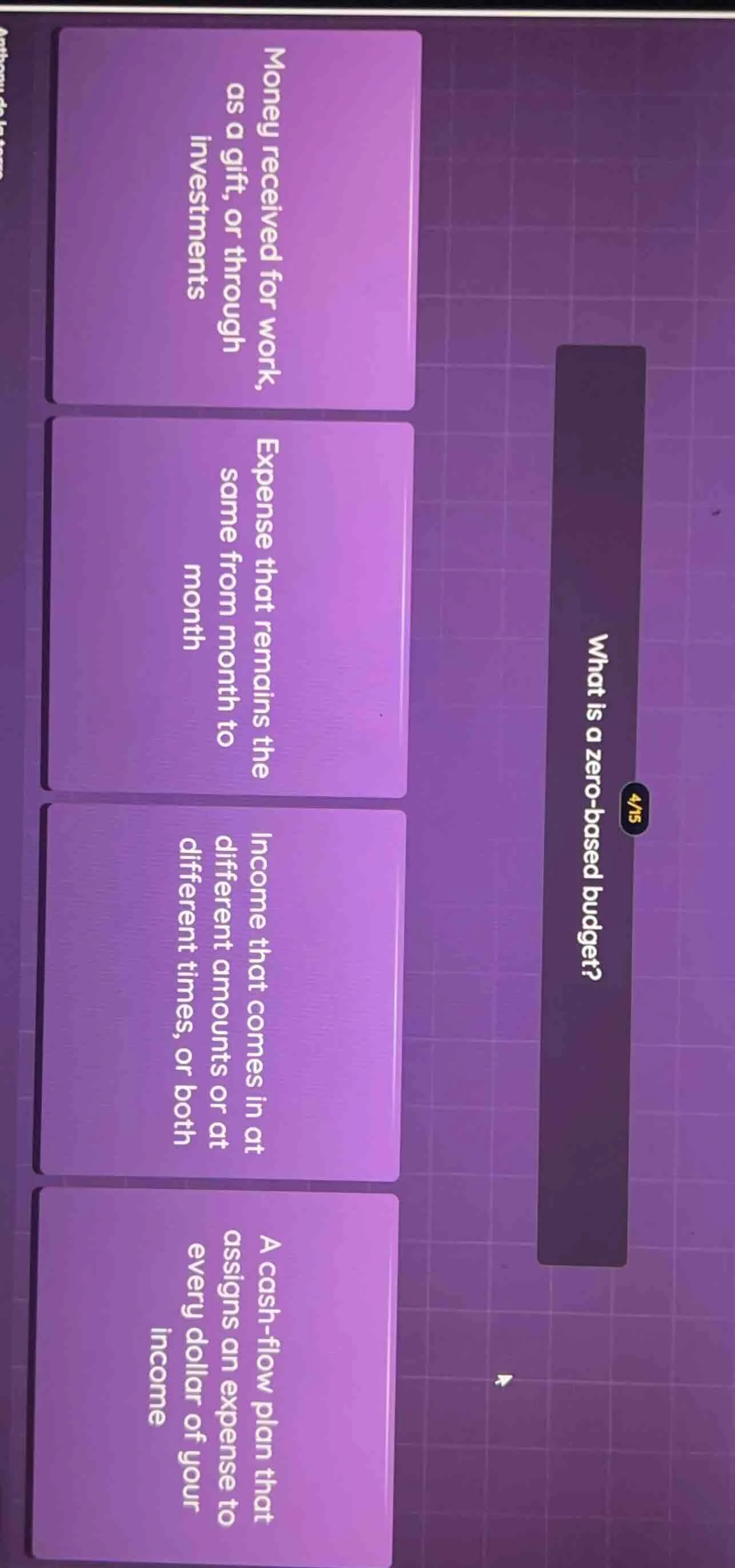 what is a zero - based budget? money received for work, as a gift, or t…