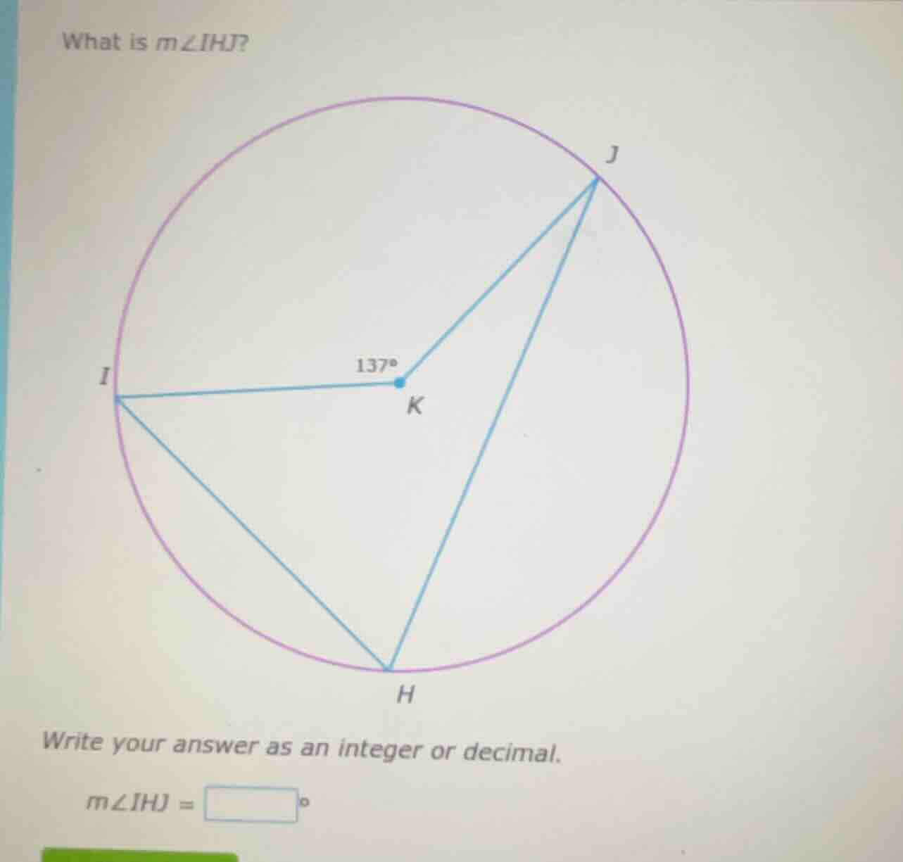 what is ( mangle ihj )? write your answer as an integer or decimal. ( m…