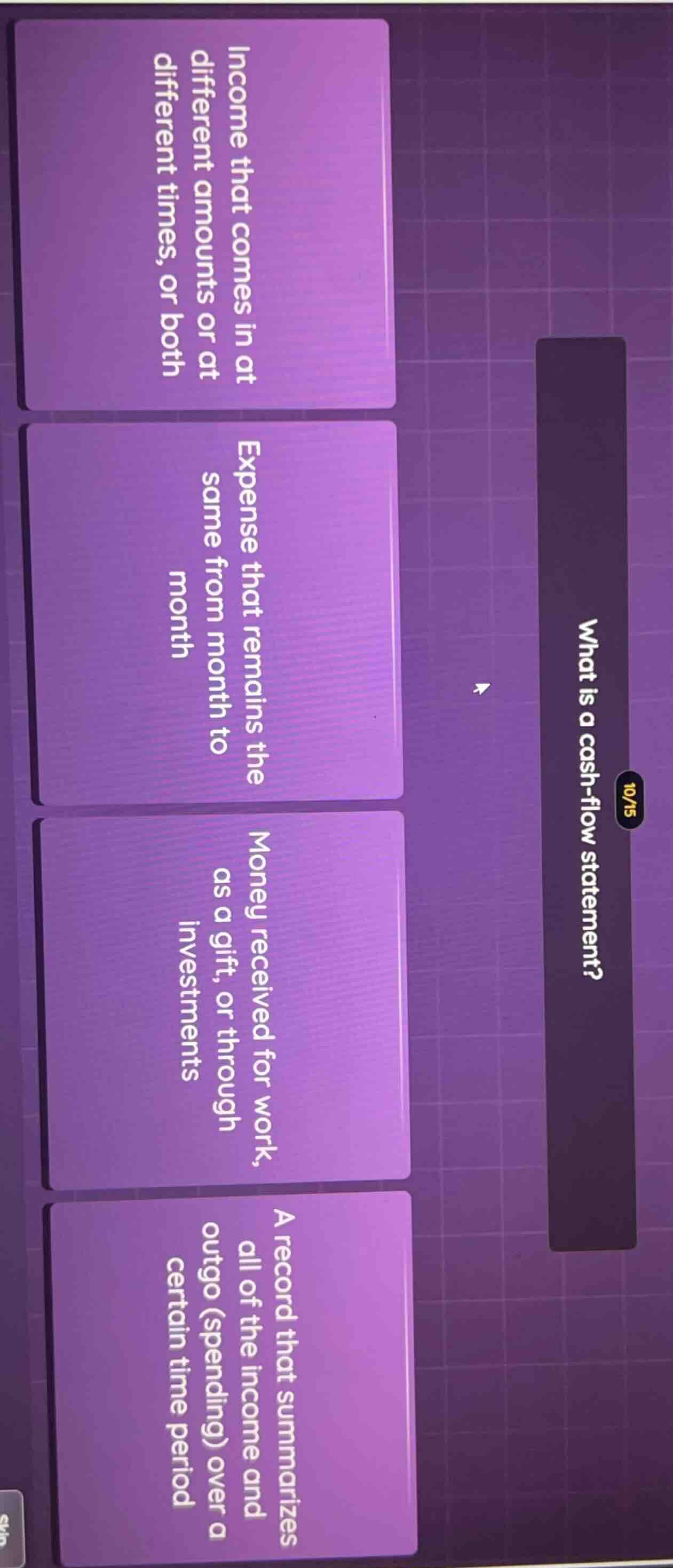 what is a cash - flow statement? income that comes in at different amou…