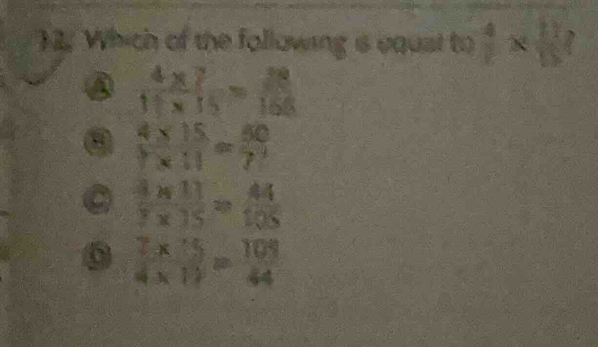 12. which of the following is equal to \\(\\frac{4}{7} \\times \\frac{7…