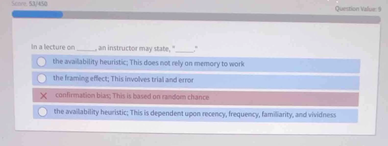 in a lecture on ____, an instructor may state, \____.\ the availability…
