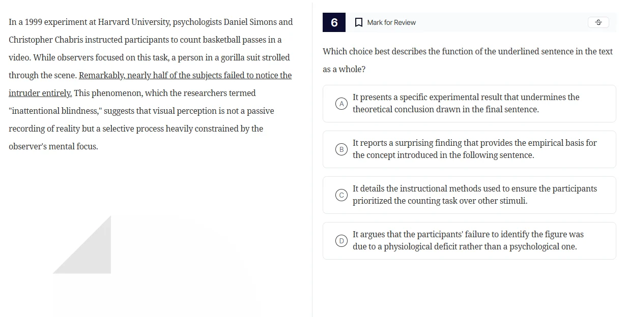 in a 1999 experiment at harvard university, psychologists daniel simons…