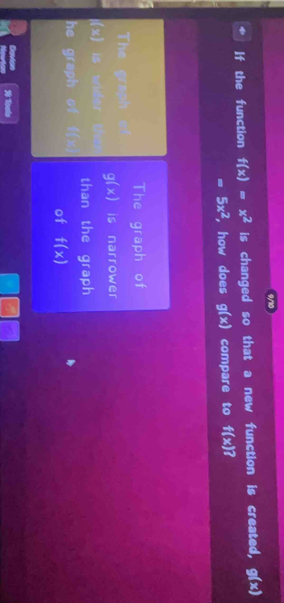 if the function f(x) = x² is changed so that a new function is created,…