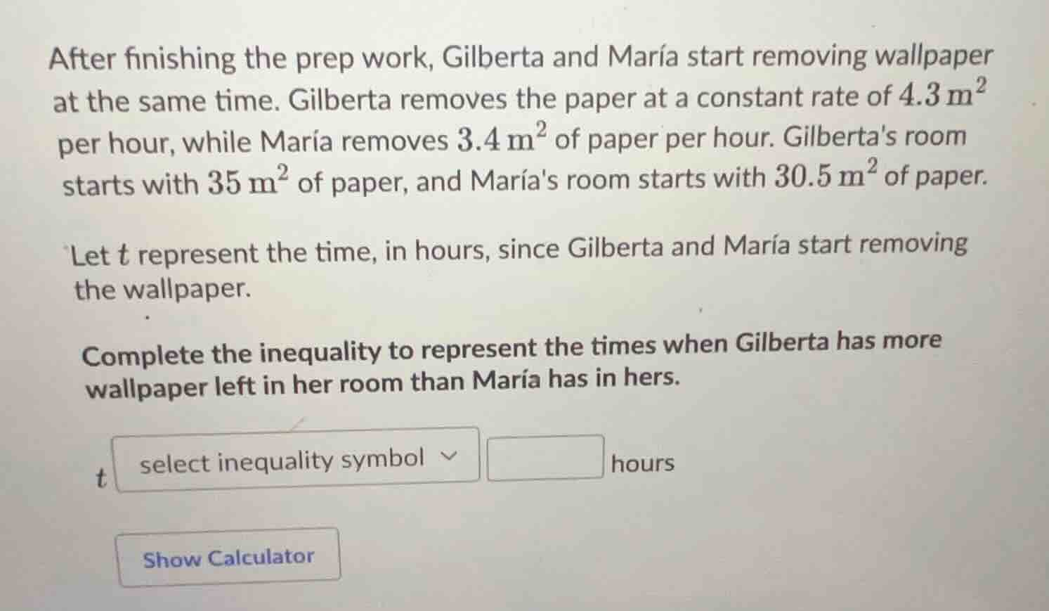 after finishing the prep work, gilberta and maría start removing wallpa…