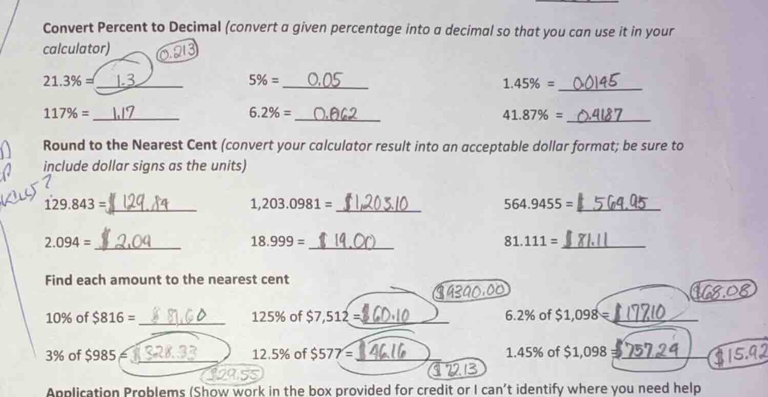convert percent to decimal (convert a given percentage into a decimal s…