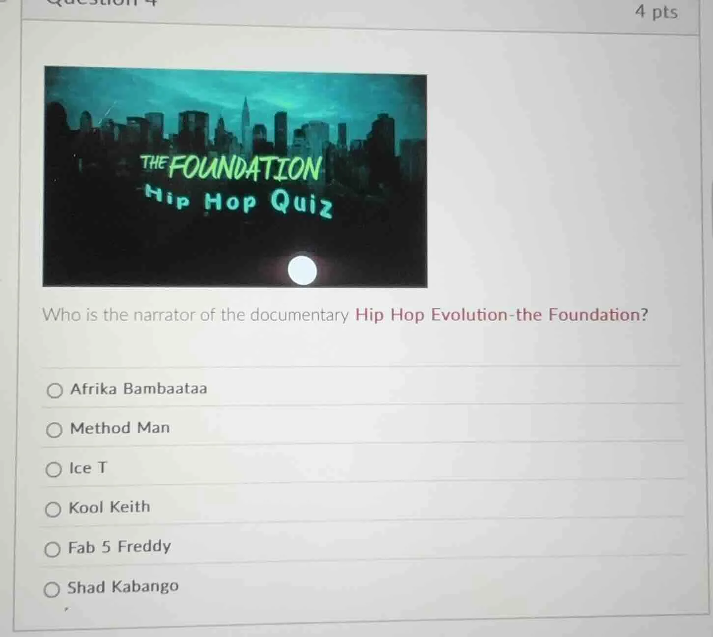 who is the narrator of the documentary hip hop evolution - the foundati…