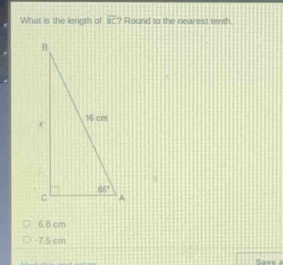 what is the length of (overline{bc})? round to the nearest tenth. (imag…