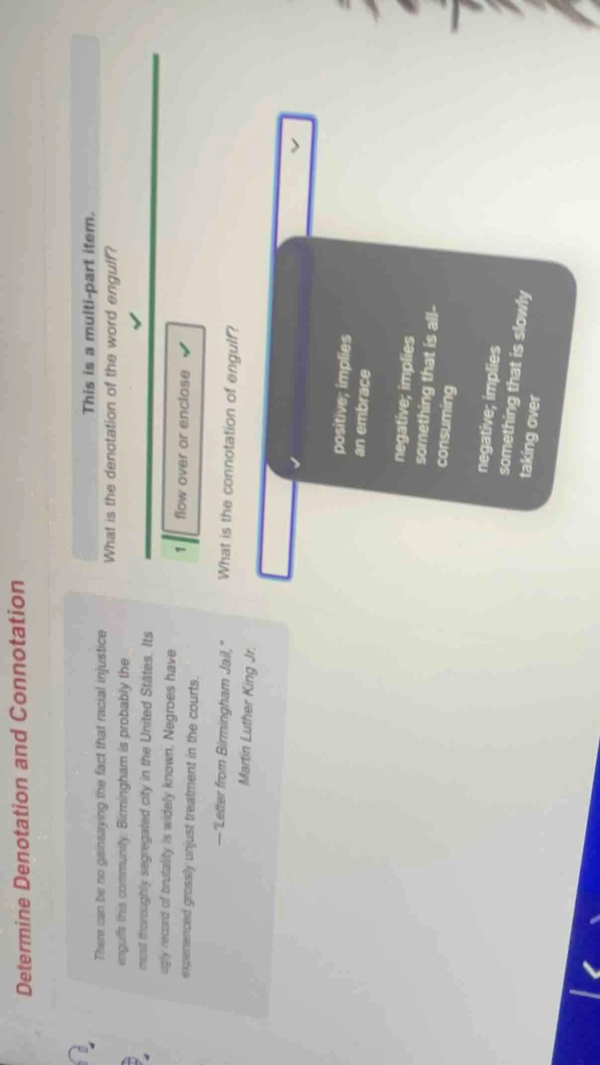 determine denotation and connotation this is a multi - part item. what …