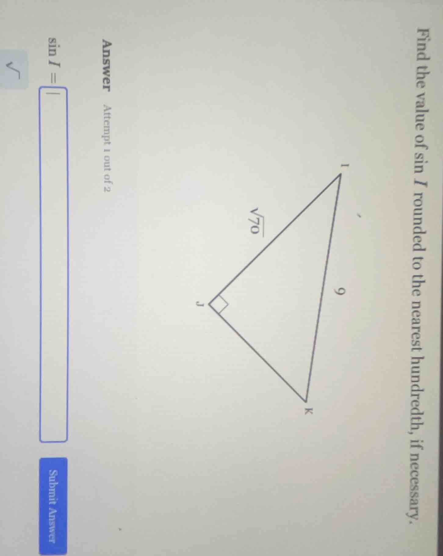 find the value of \\(\\sin i\\) rounded to the nearest hundredth, if ne…