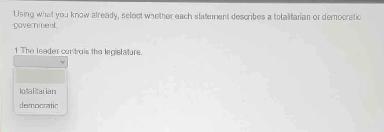 using what you know already, select whether each statement describes a …