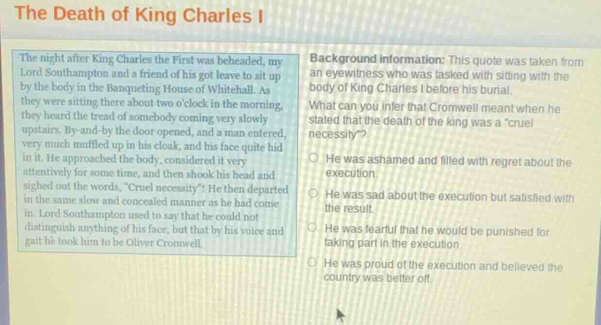 the death of king charles i the night after king charles the first was …