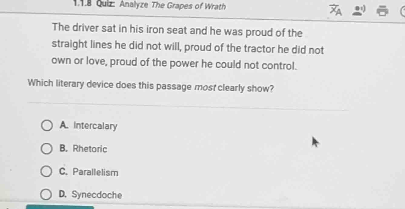 1.1.8 quiz analyze the grapes of wrath the driver sat in his iron seat …
