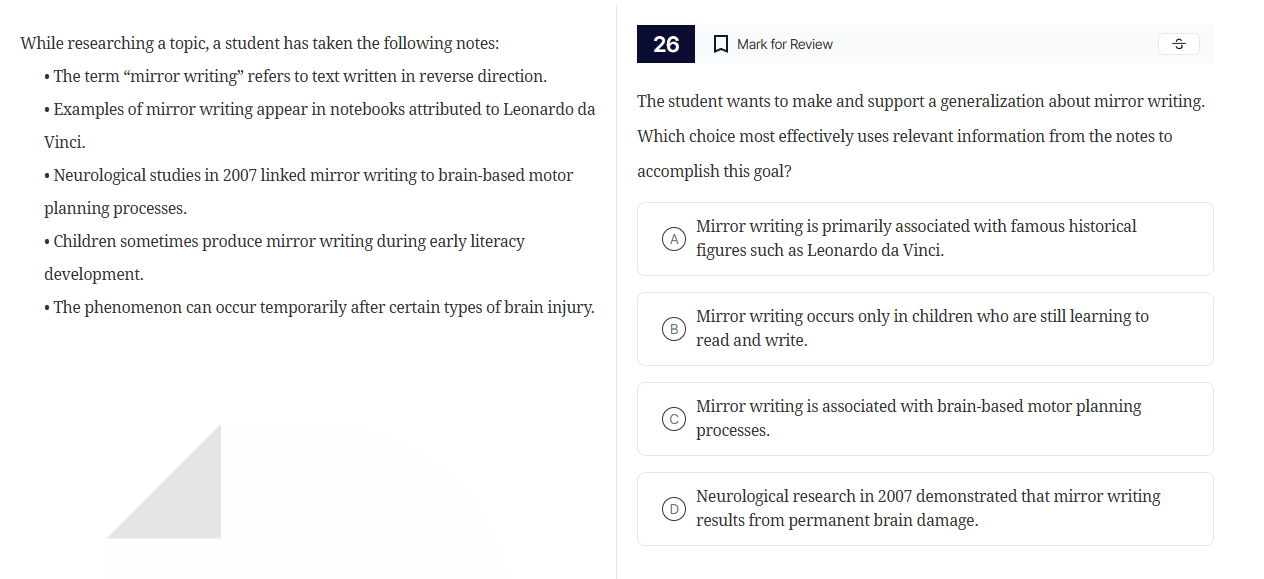 while researching a topic, a student has taken the following notes: - t…