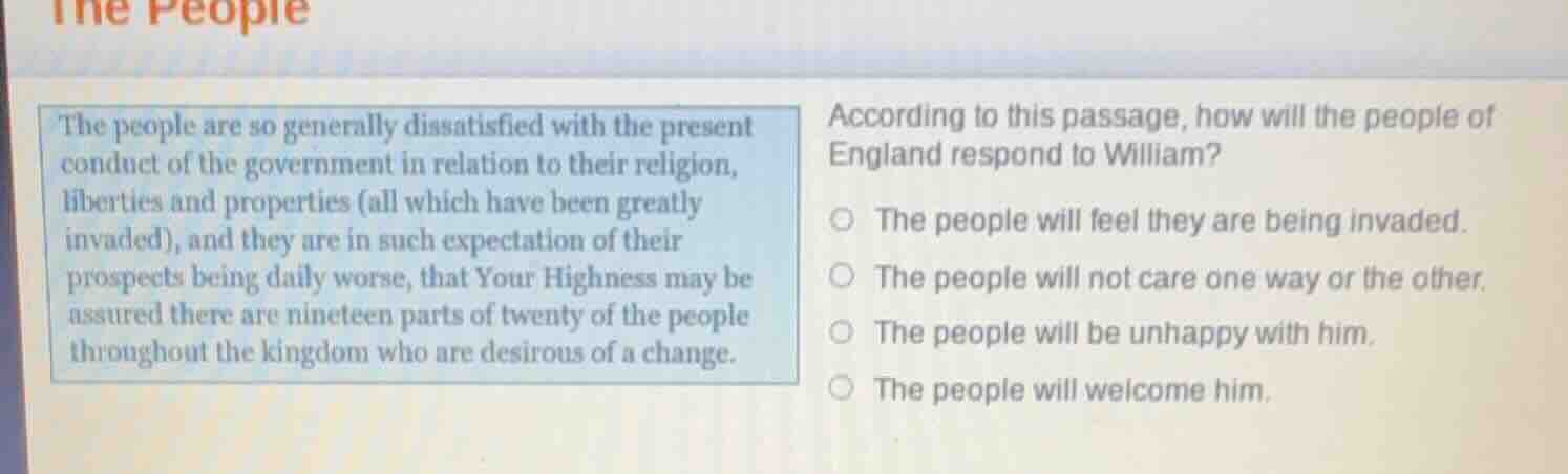 the people the people are so generally dissatisfied with the present co…