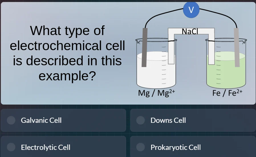 what type of electrochemical cell is described in this example? mg / mg…