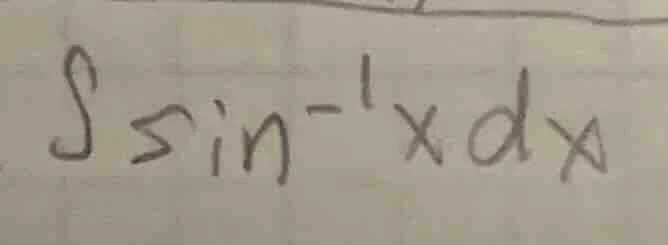 int sin^{-1}x dx