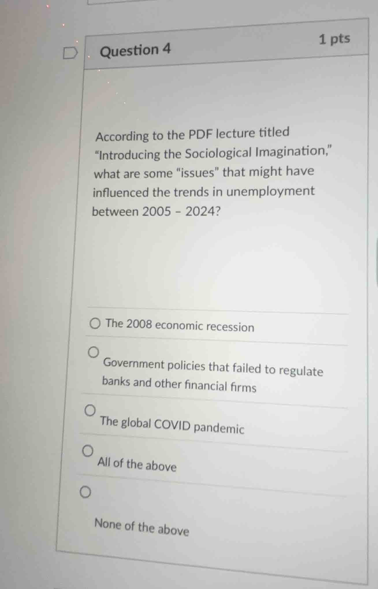 question 4 1 pts according to the pdf lecture titled \introducing the s…