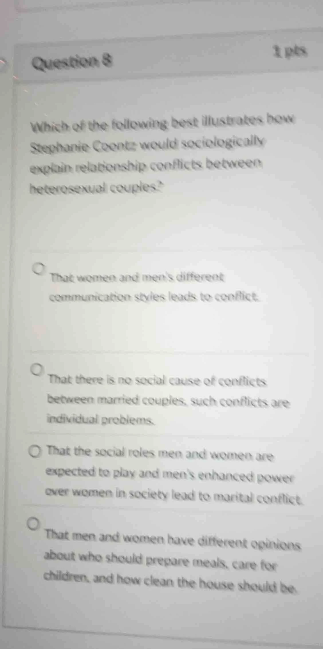 question 8 1 pts which of the following best illustrates how stephanie …