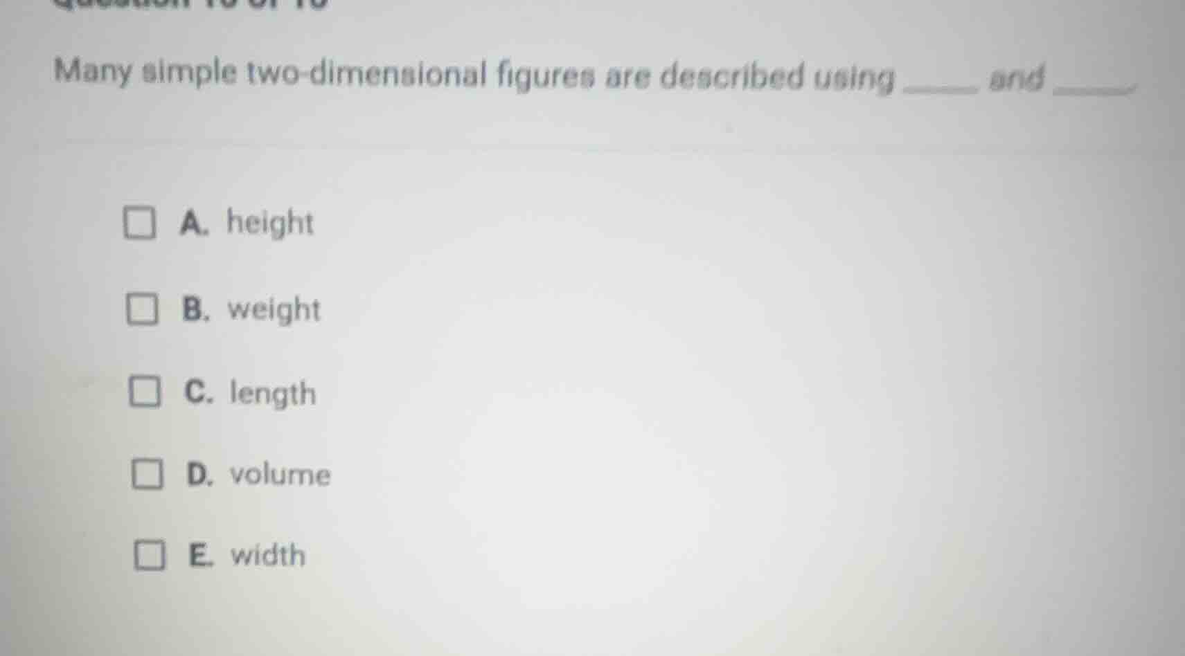 many simple two - dimensional figures are described using ______ and __…