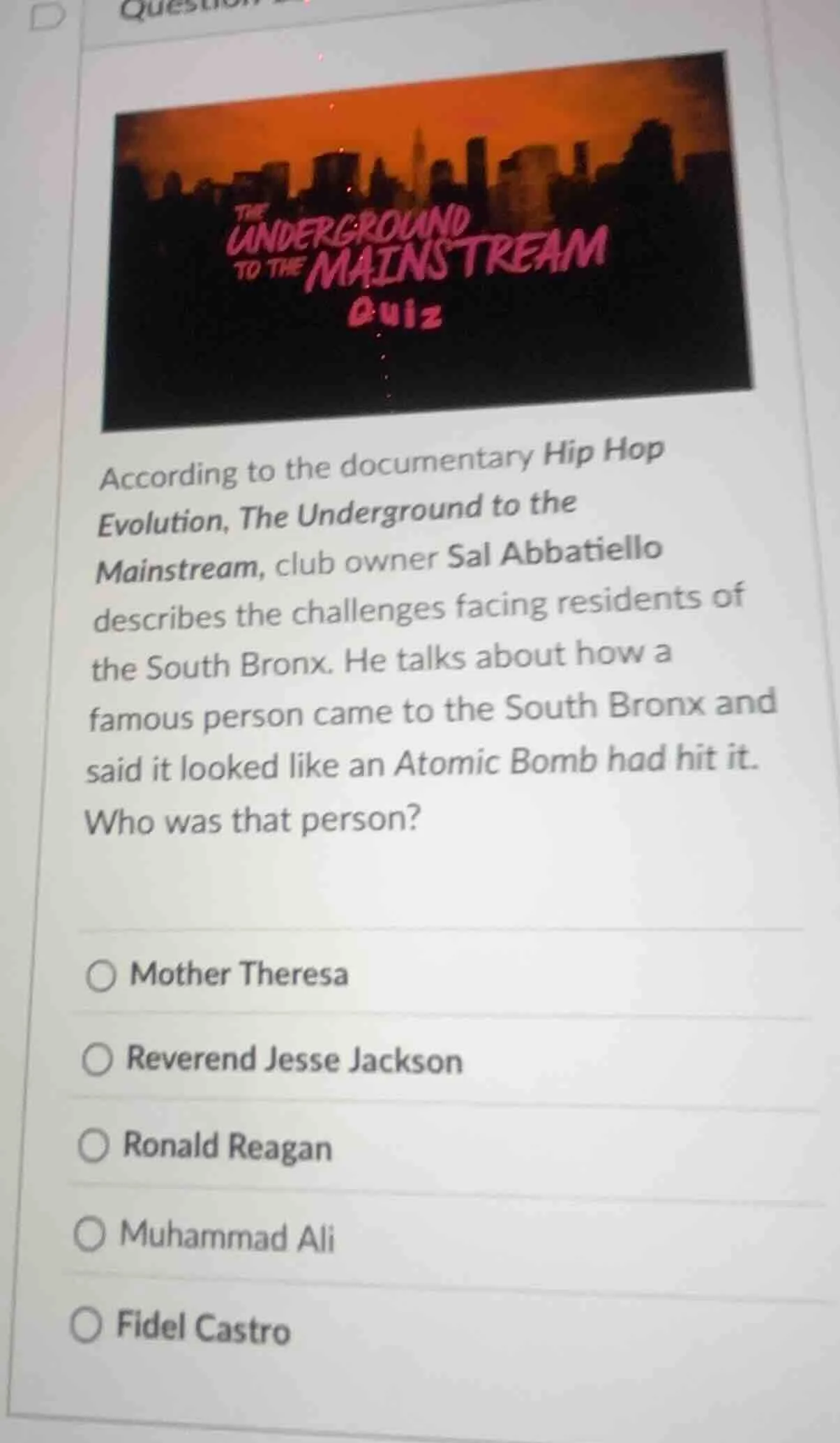 according to the documentary hip hop evolution, the underground to the …