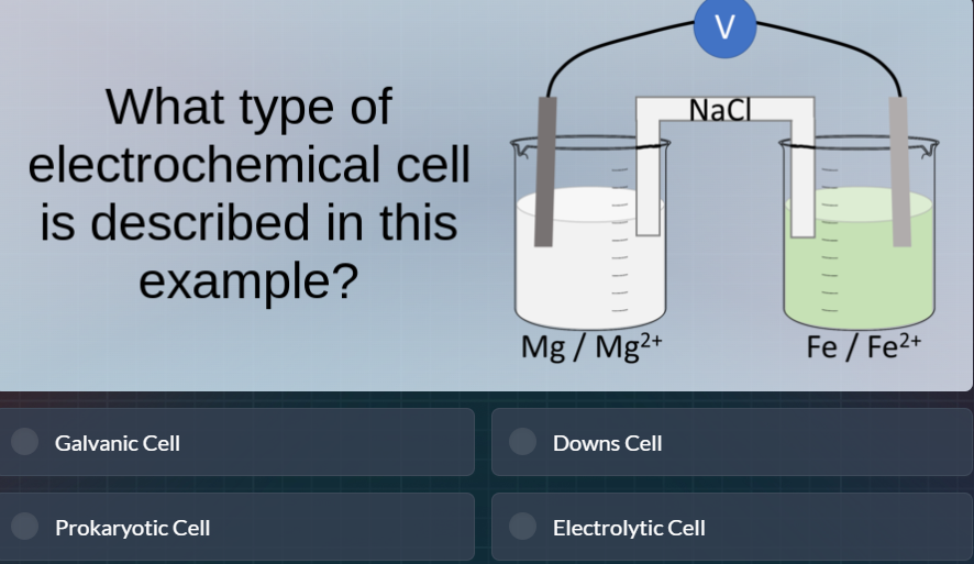 what type of electrochemical cell is described in this example? mg / mg…