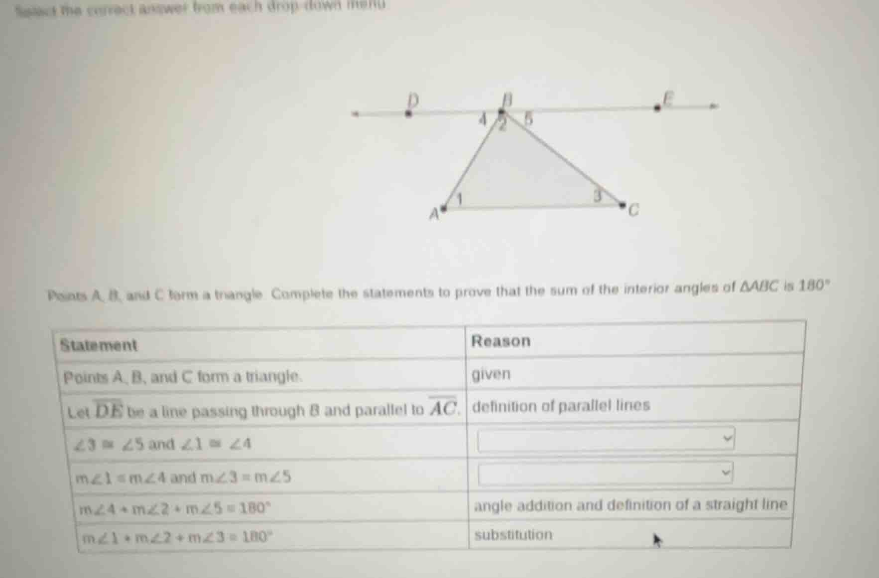 select the correct answer from each drop down menu points a, b, and c f…