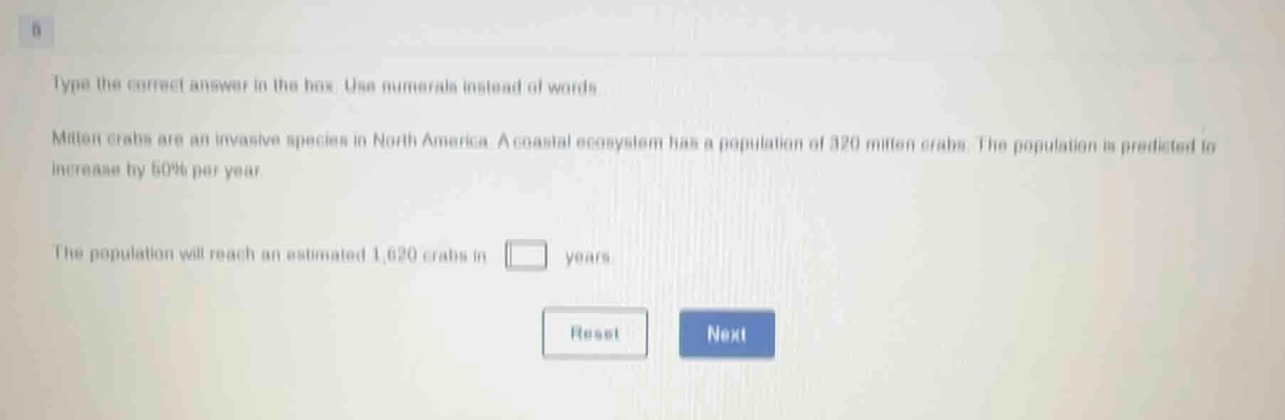 type the correct answer in the box. use numerals instead of words. mitt…
