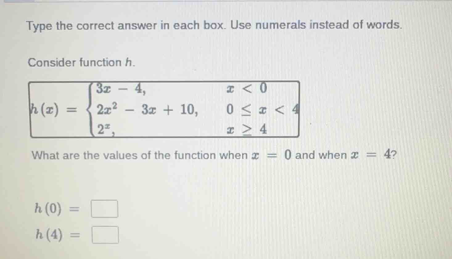 type the correct answer in each box. use numerals instead of words. con…