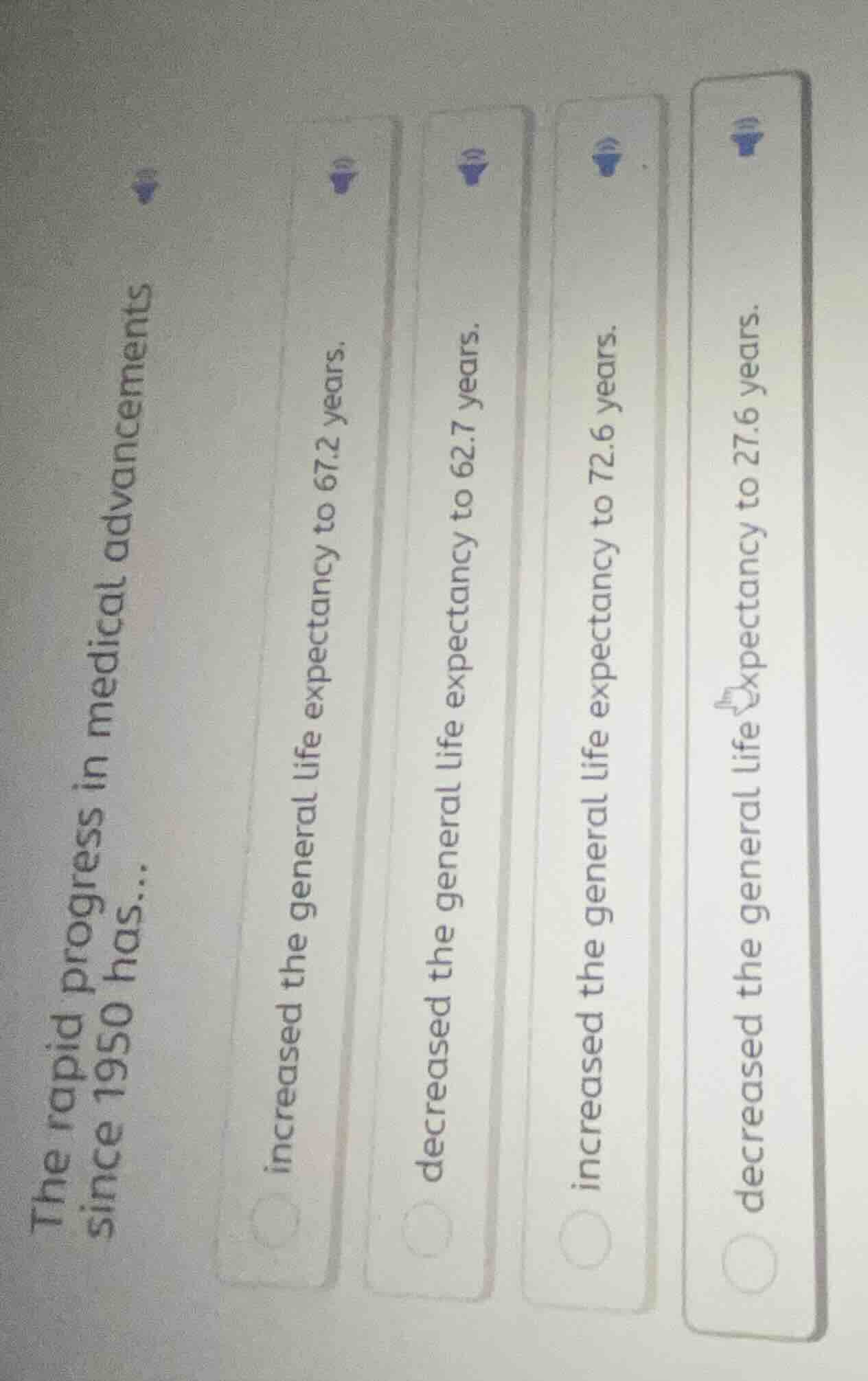 the rapid progress in medical advancements since 1950 has... increased …