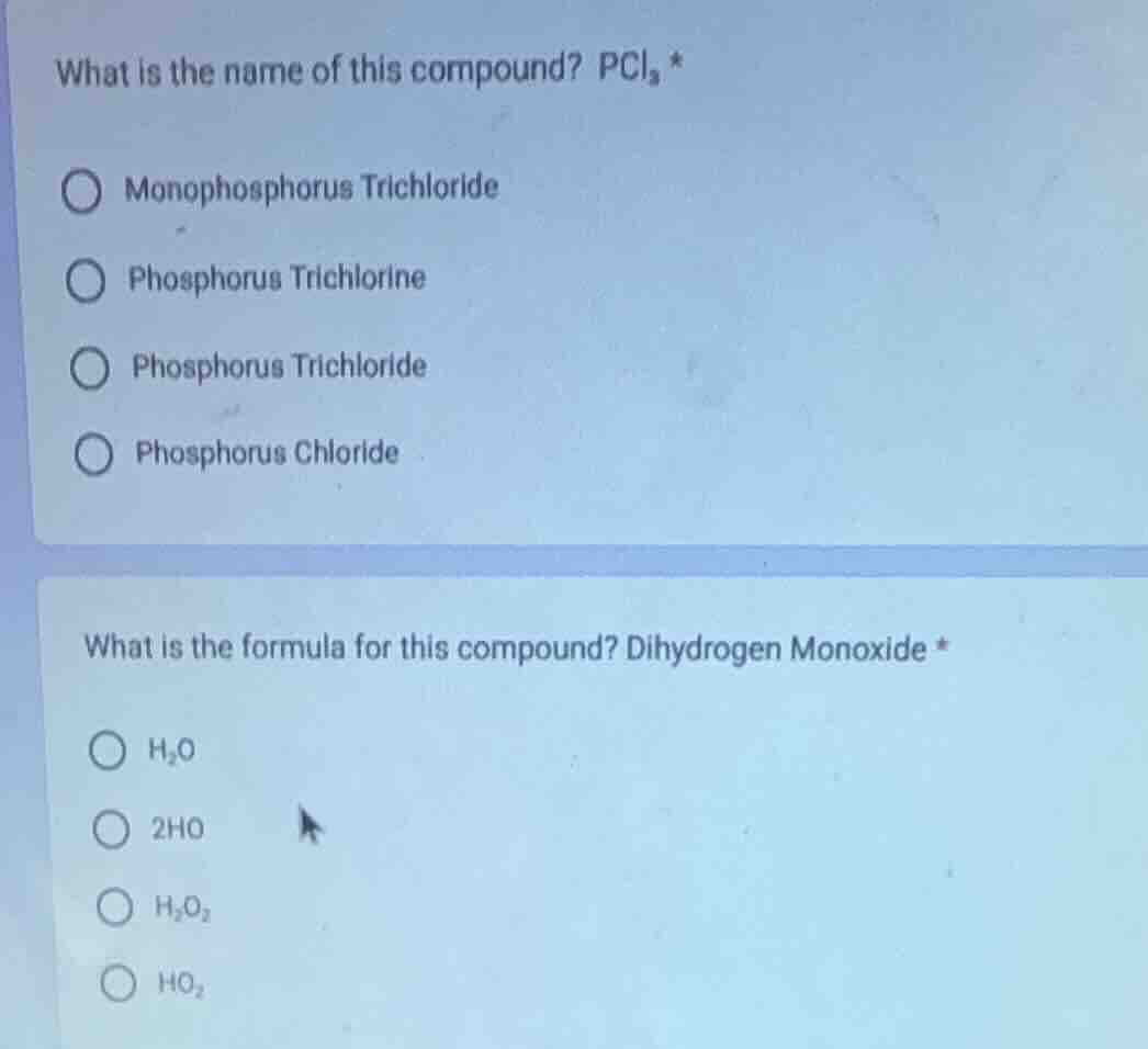 what is the name of this compound? pcl₃ * monophosphorus trichloride ph…