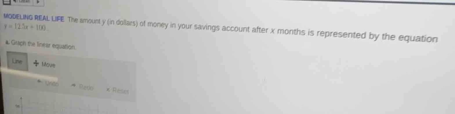 modeling real life the amount y (in dollars) of money in your savings a…