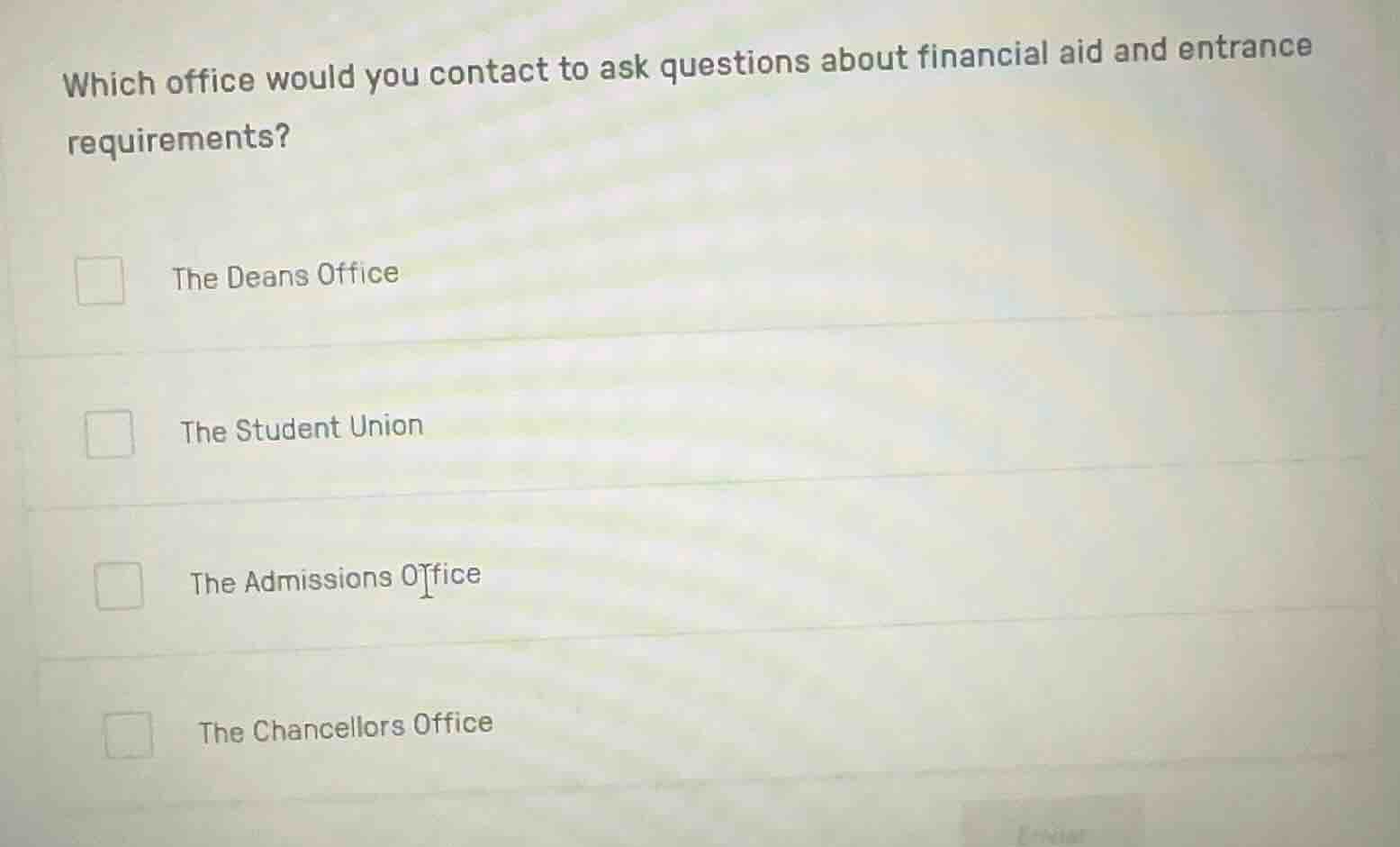 which office would you contact to ask questions about financial aid and…