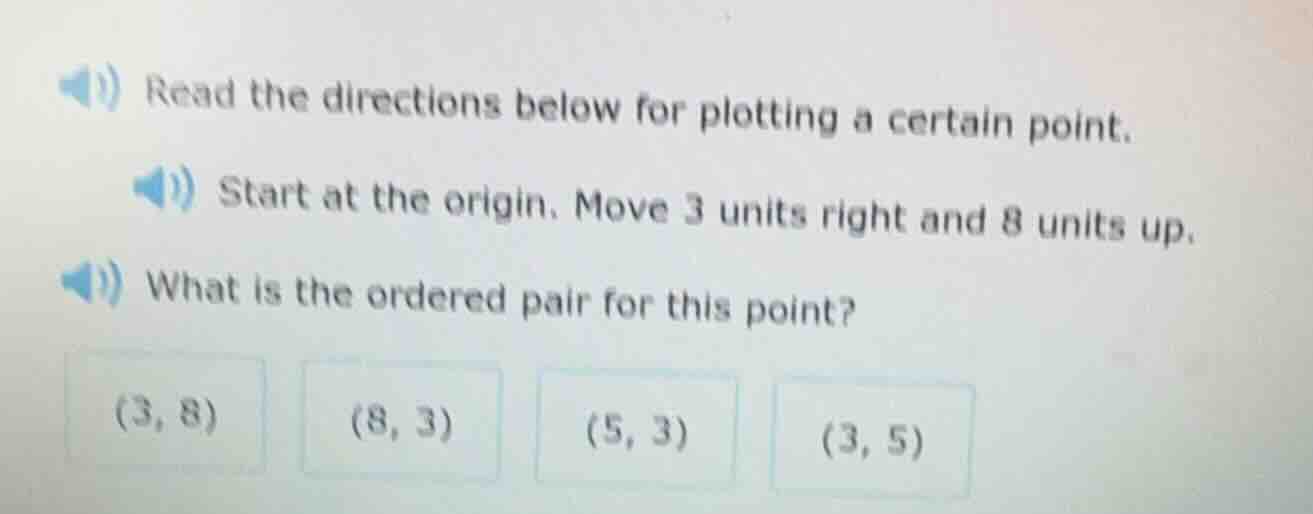read the directions below for plotting a certain point. start at the or…