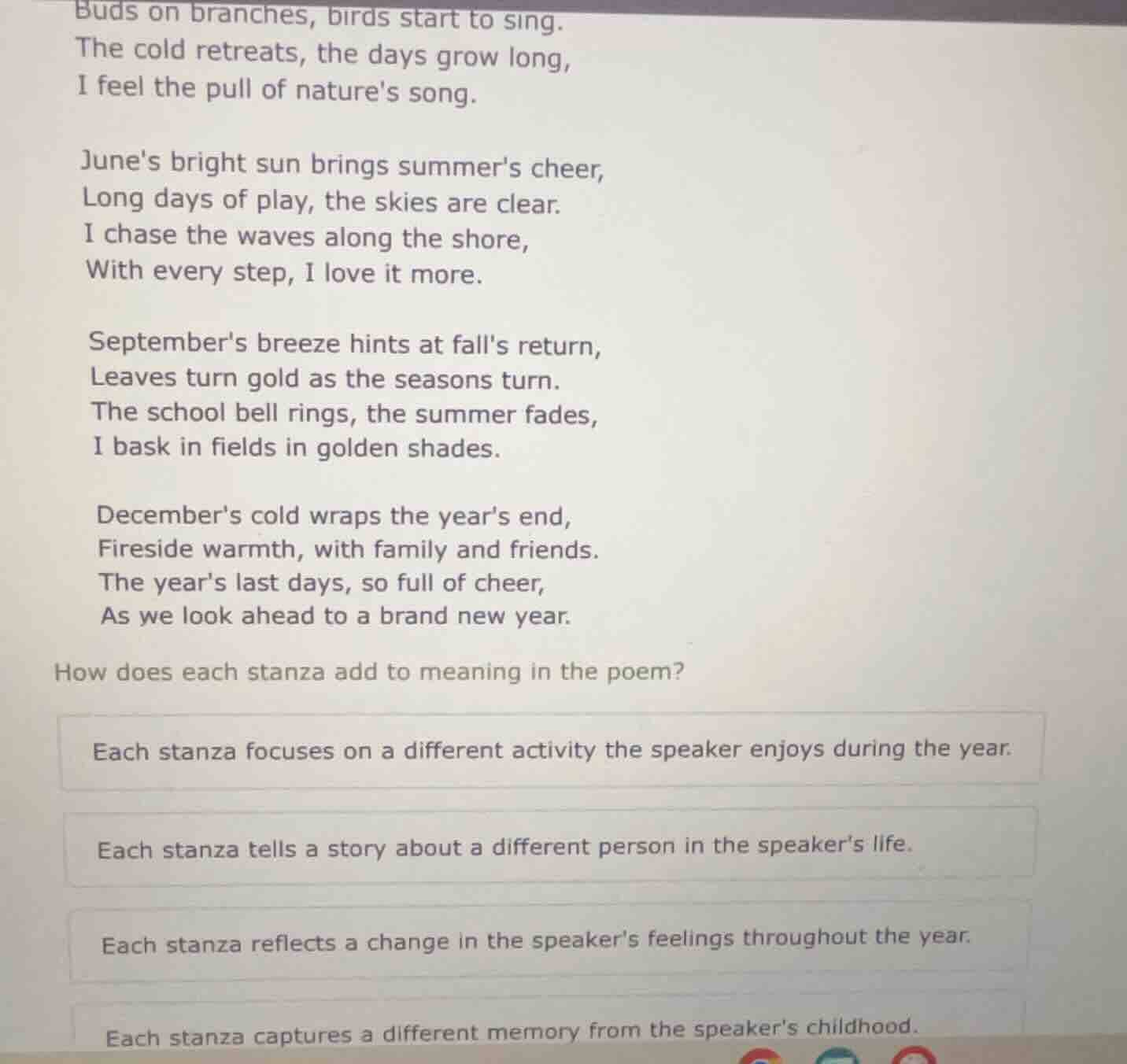 buds on branches, birds start to sing. the cold retreats, the days grow…