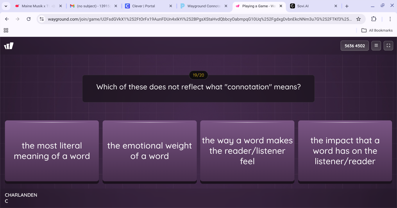 which of these does not reflect what \connotation\ means? the most lite…