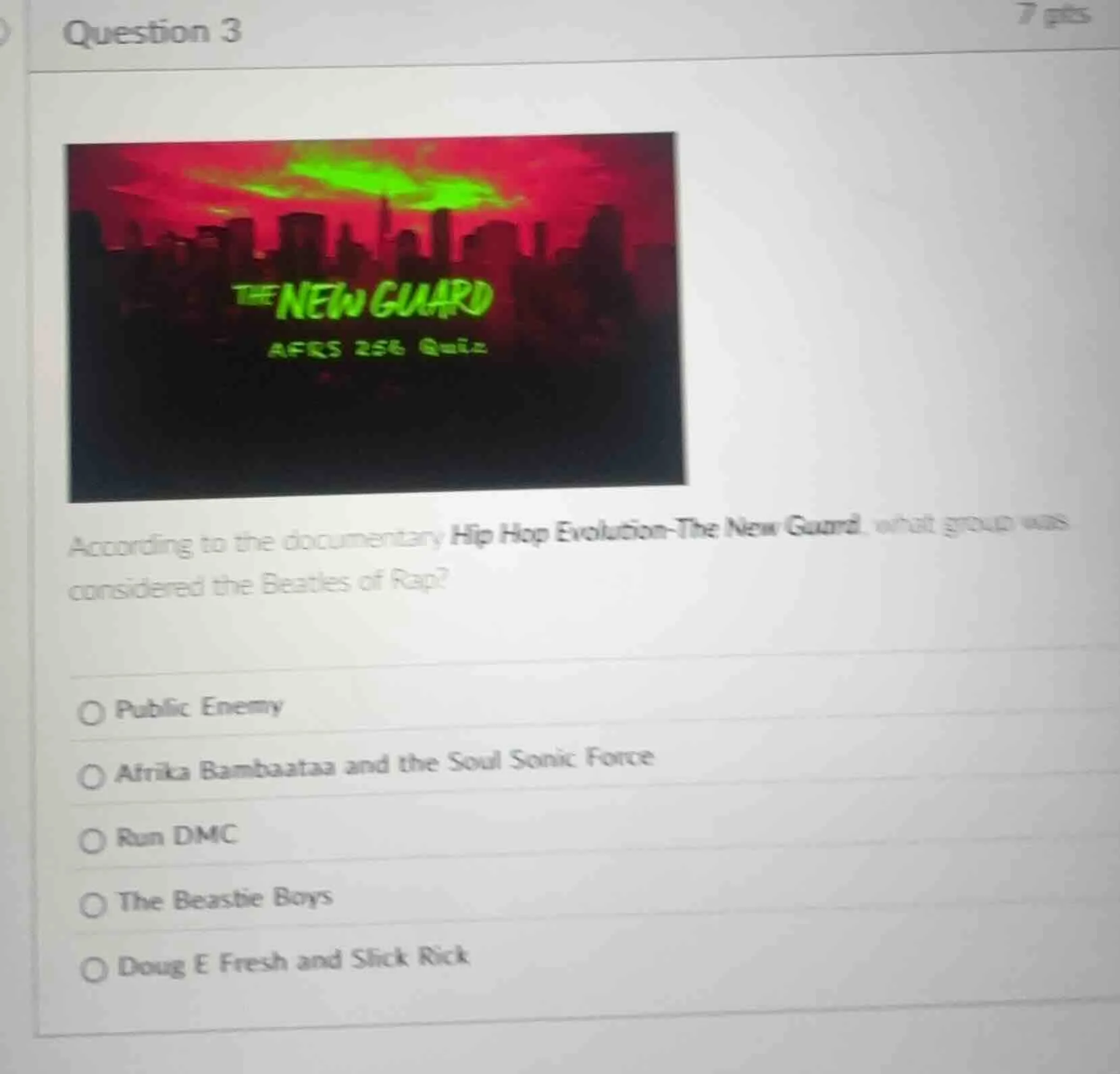 question 3 according to the documentary hip hop evolution - the new gua…