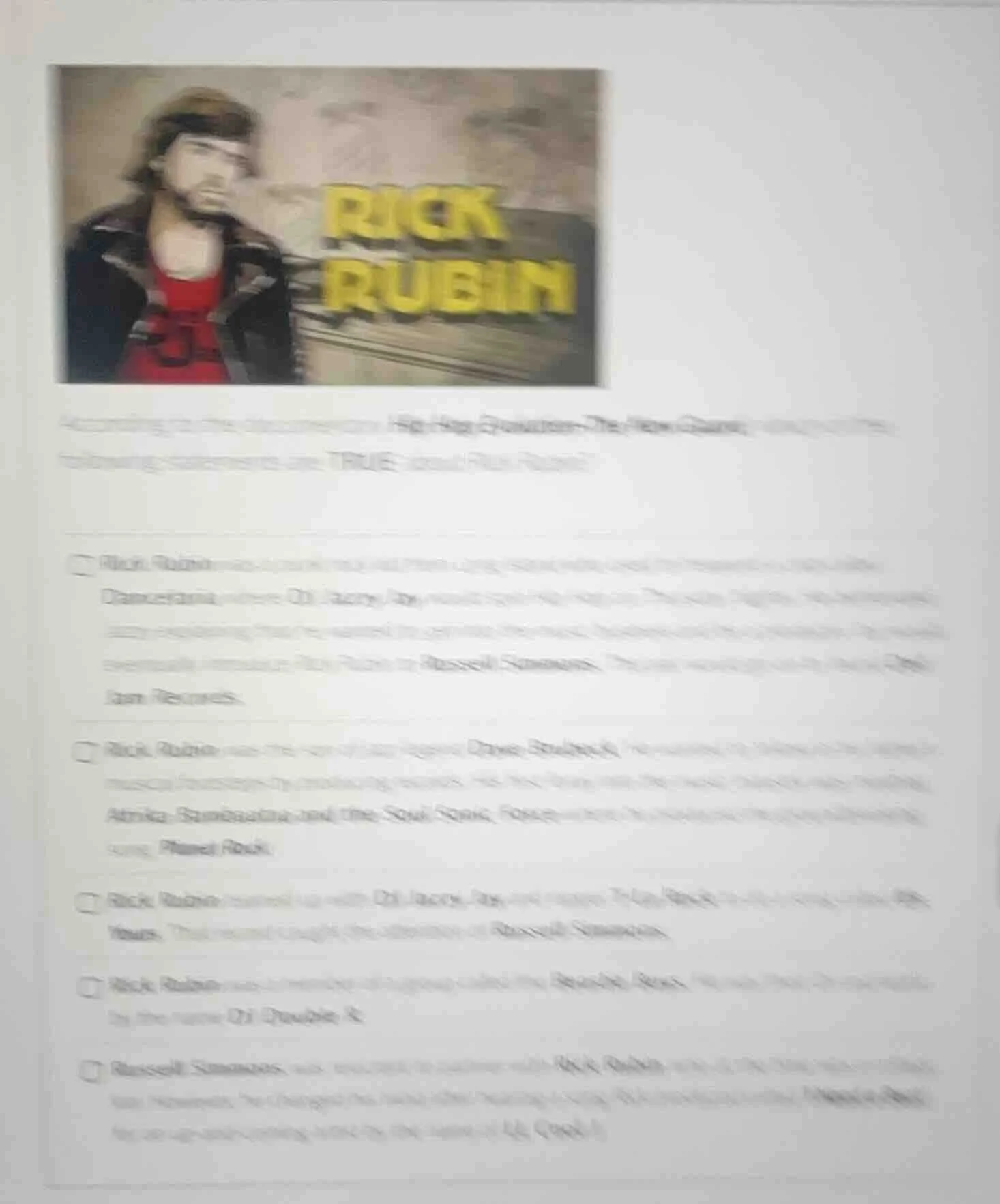 according to the documentary hip hop evolution: the new guard, which of…