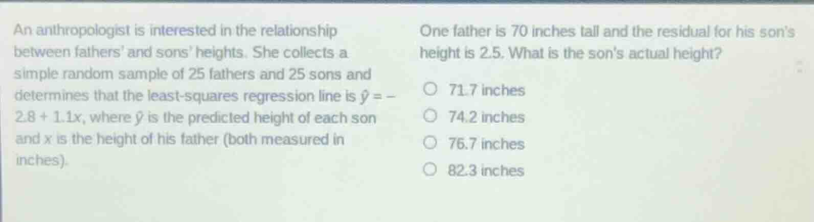 an anthropologist is interested in the relationship between fathers’ an…