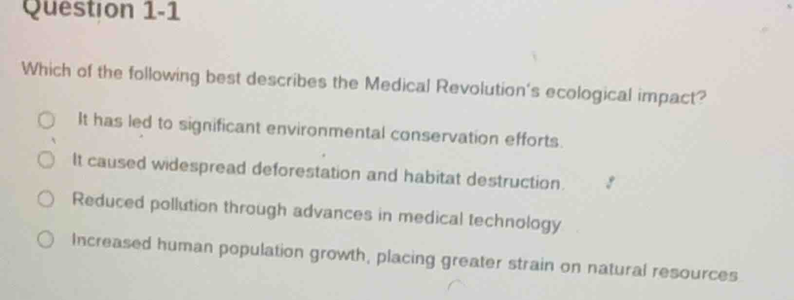 question 1-1 which of the following best describes the medical revoluti…