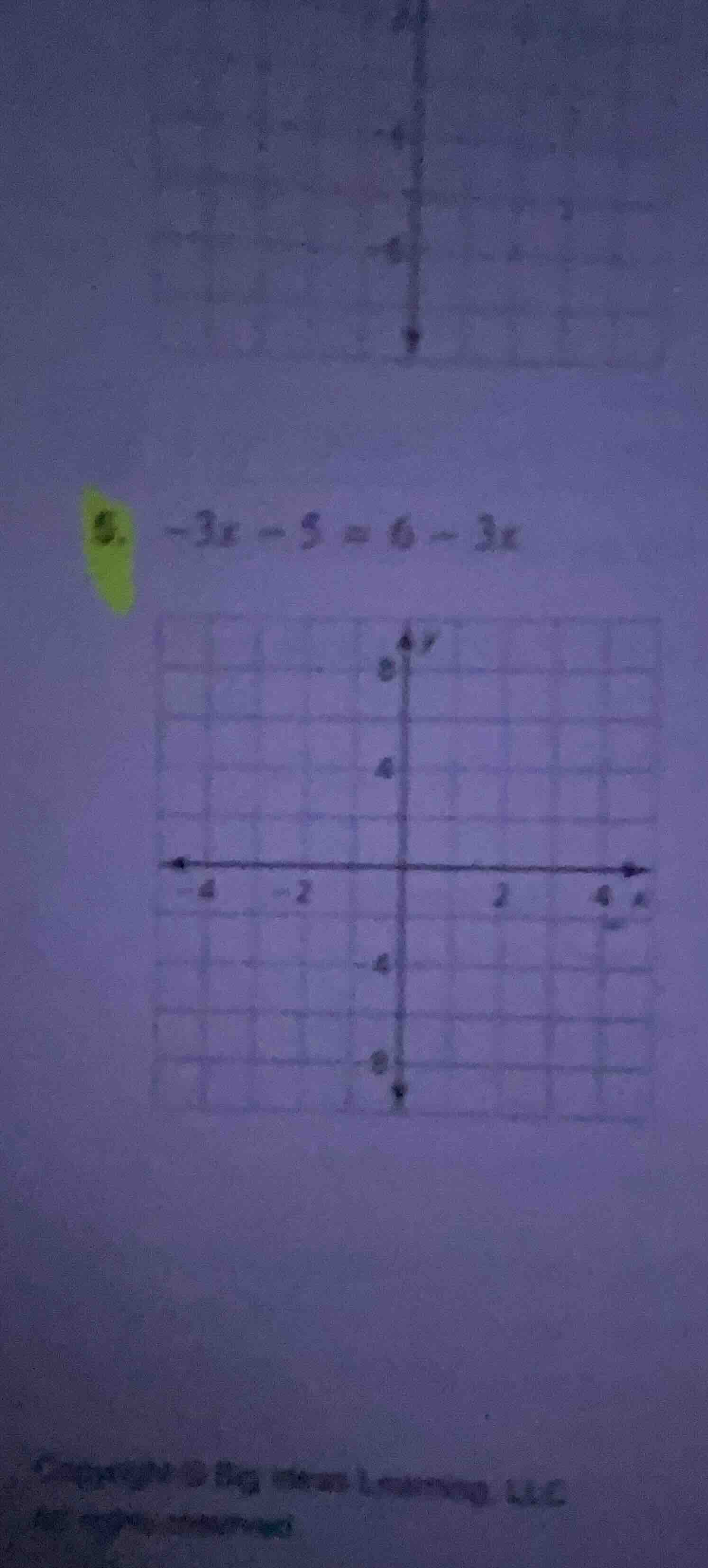5. -3x - 5 = 6 - 3x