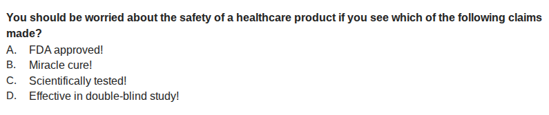 you should be worried about the safety of a healthcare product if you s…