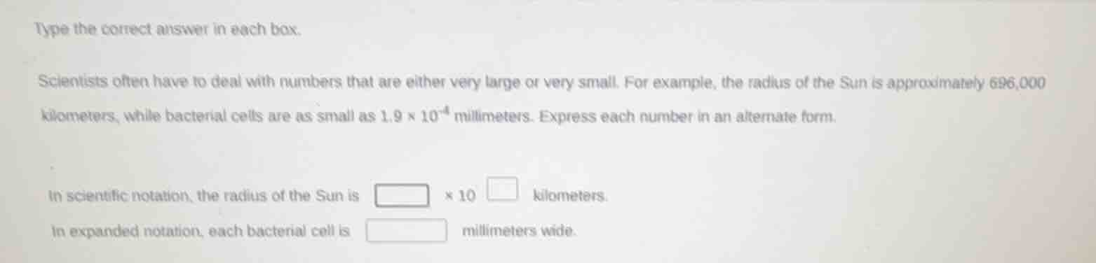 type the correct answer in each box. scientists often have to deal with…