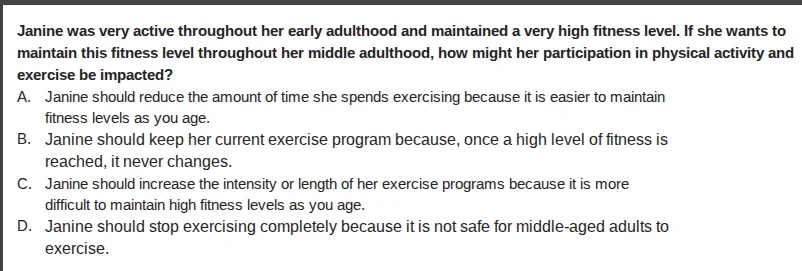 janine was very active throughout her early adulthood and maintained a …